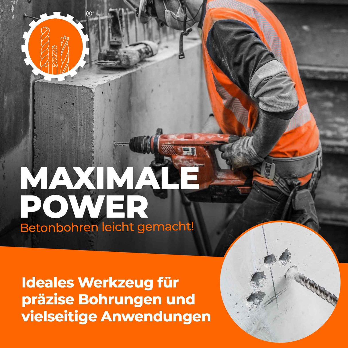 SDS Plus Bohrer mit Kreuzschneide und Doppelwendel