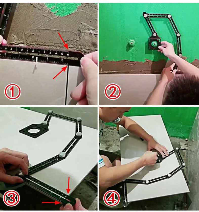 Multi Angle Messlineal Multitool Multiruler Template Klappmesswerkzeug