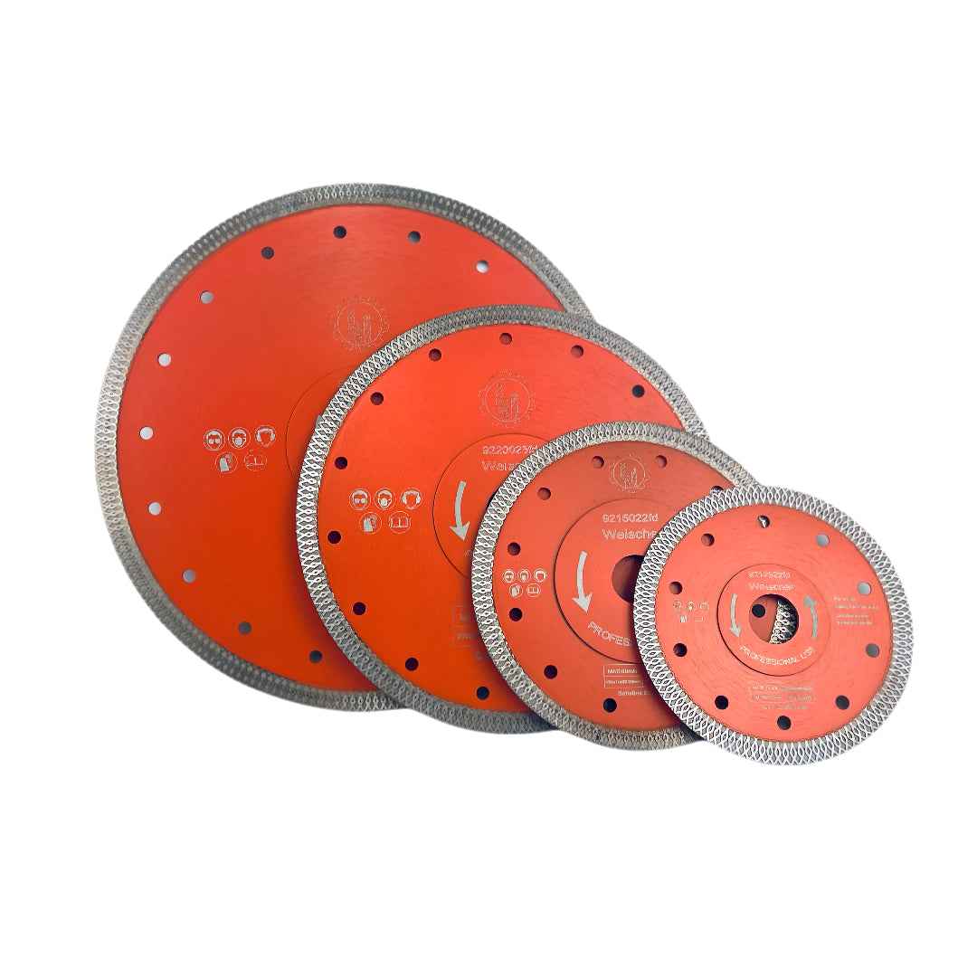 Diamanttrennscheibe Fliese 115 - 350 mm Durchmessser mit verschiedenen Bohrungen
