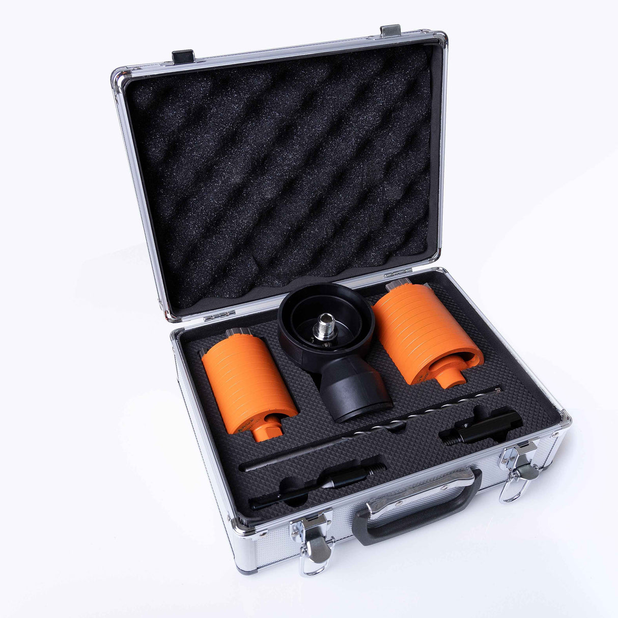 SDS Plus Diamantbohrkronen / Dosensenker Set Durchmesser 68 und 82 mm mit Absaugung