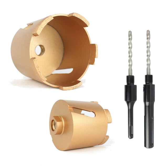 Diamantbohrkrone 68 mm oder 82 mm mit SDS-Plus oder SDS-Max Aufnahmeschaft