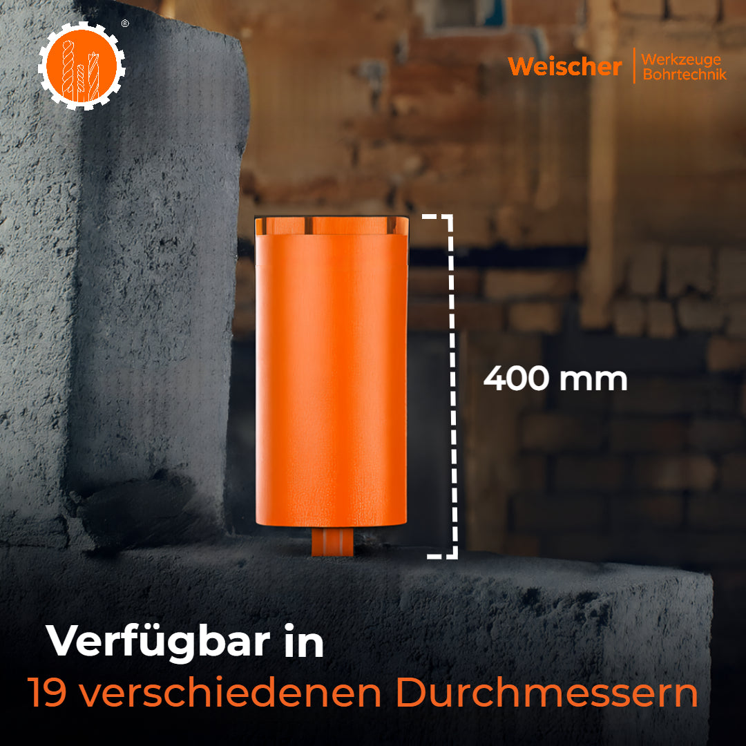 Diamantbohrkrone mit 1¼" UNC Anschluss / 32 - 300 mm Durchmesser