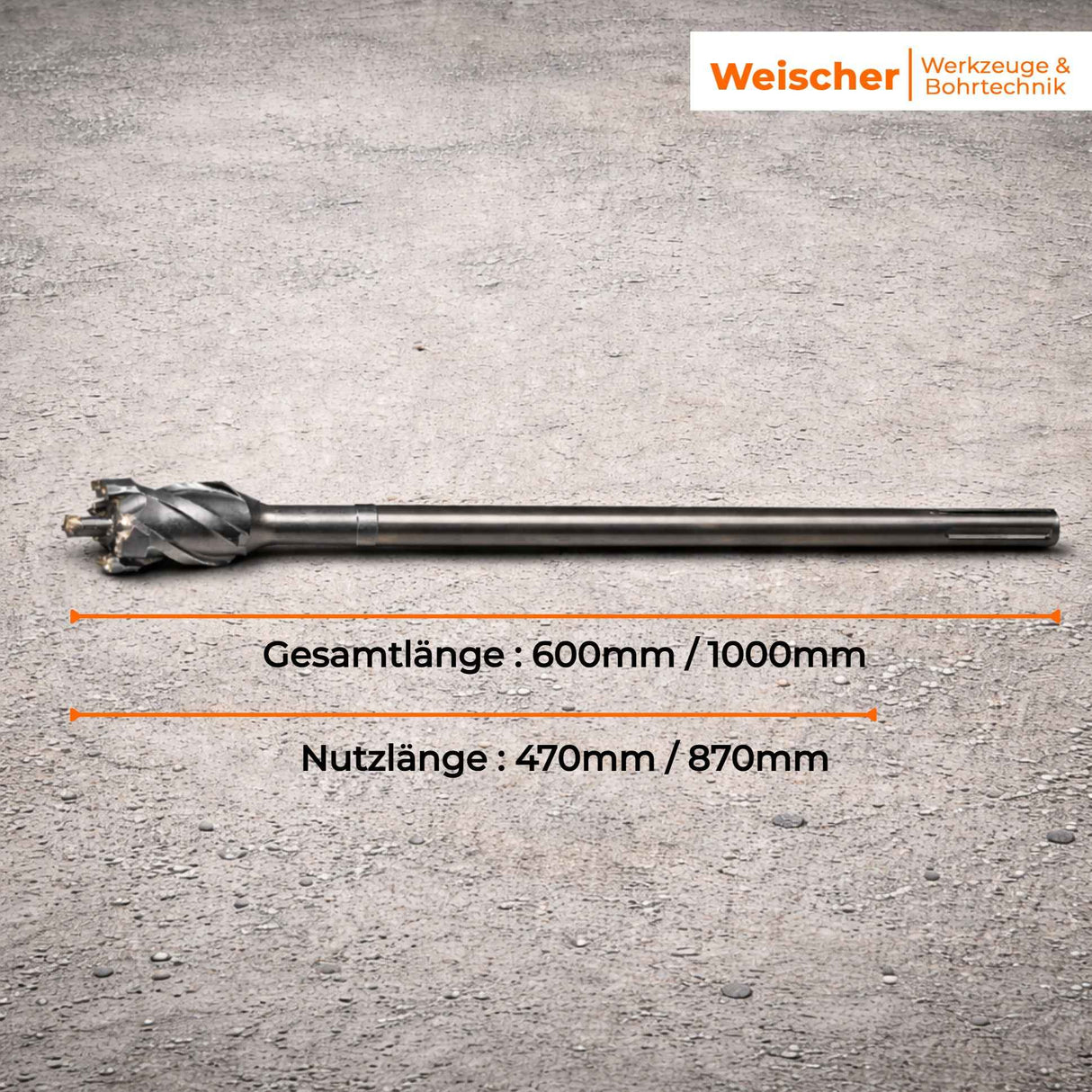 SDS Max Durchbruchbohrer Durchmesser 50 - 80 mm / Länge 600 und 1000 mm