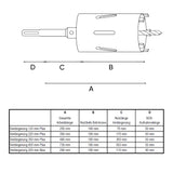 Diamantbohrkrone Durchmesser 26 - 162 mm mit SDS-Plus oder SDS-Max Aufnahmeschaft