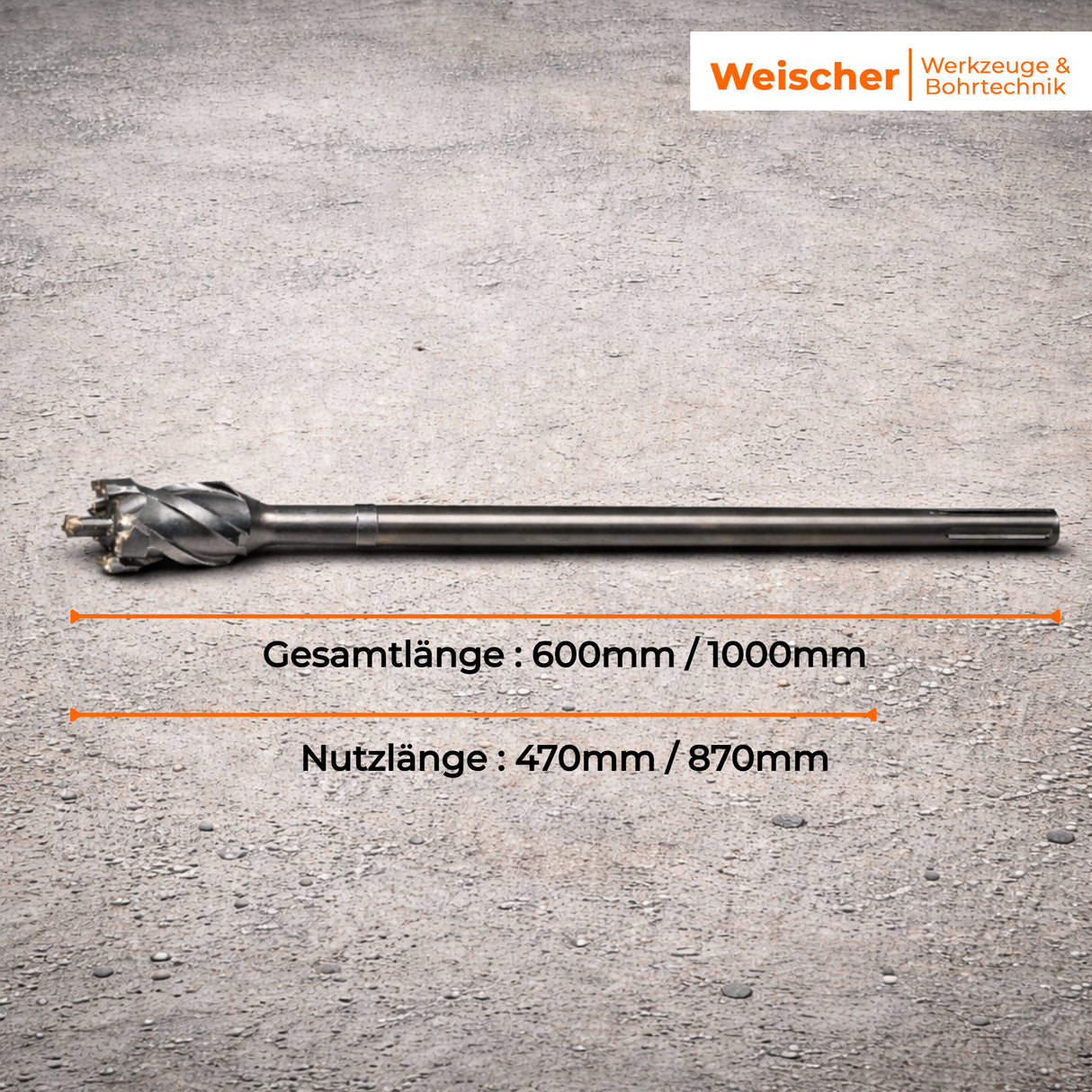 SDS Max Durchbruchbohrer Durchmesser 50 - 80 mm / Länge 600 und 1000 mm