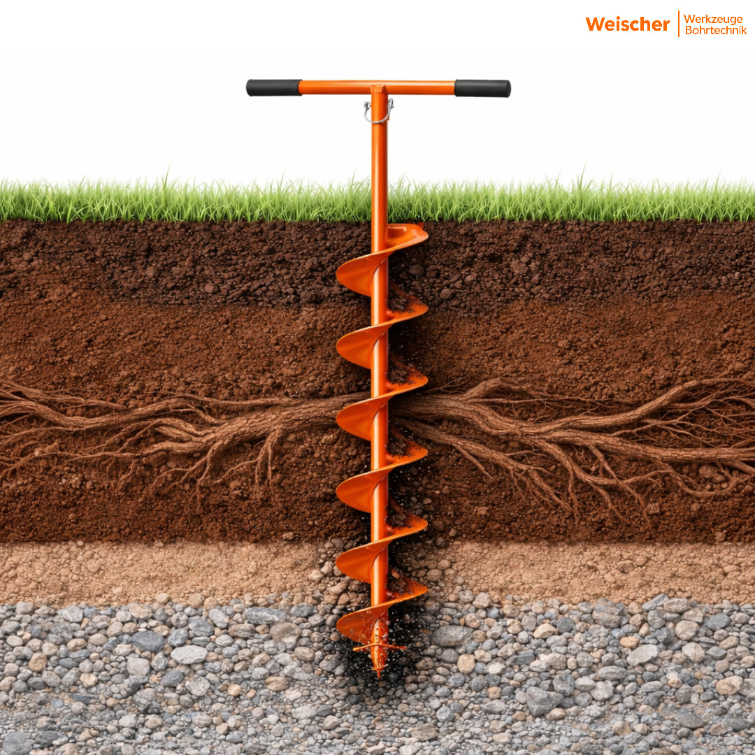 Erdbohrer 40 - 300 mm Durchmesser / 800 mm Länge