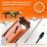 Diamantbohrkrone Durchmesser 26 - 162 mm mit SDS-Plus oder SDS-Max Aufnahmeschaft