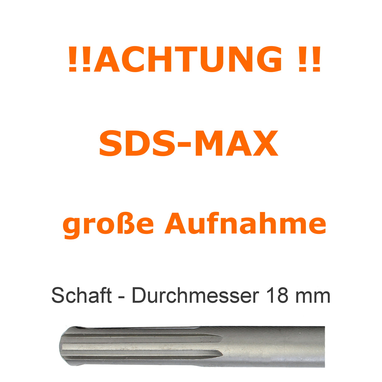 SDS Max Bohrer mit Kreuzschneide und Doppelwendel